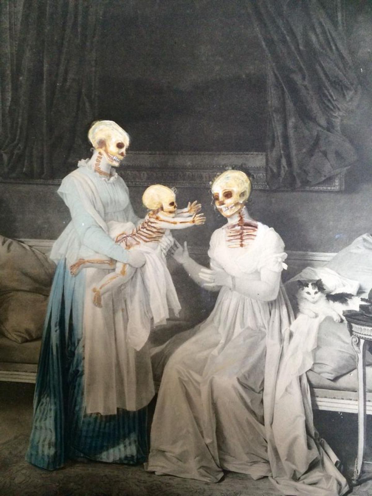 9 Lives Oil On Lithograph 2017