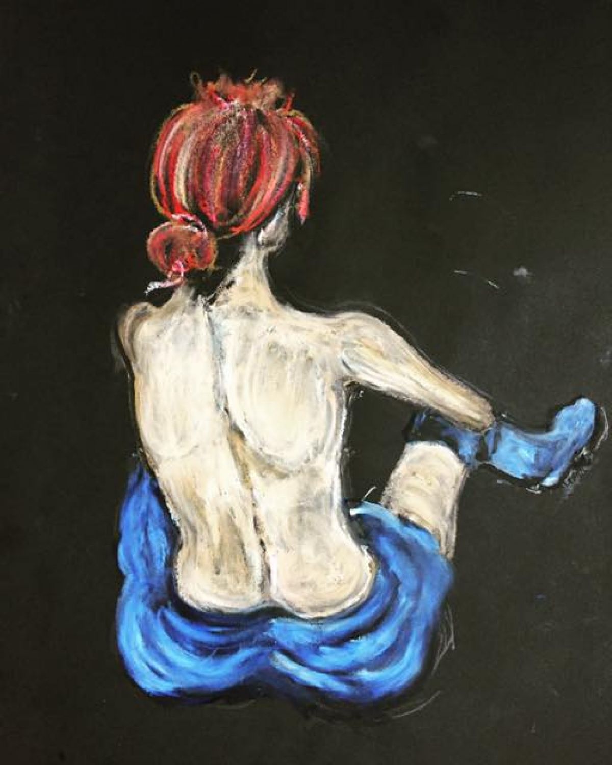 Apres Le Nain Le Bain 30 Cm X 42 Cm Oil Pastel On Paper 2018