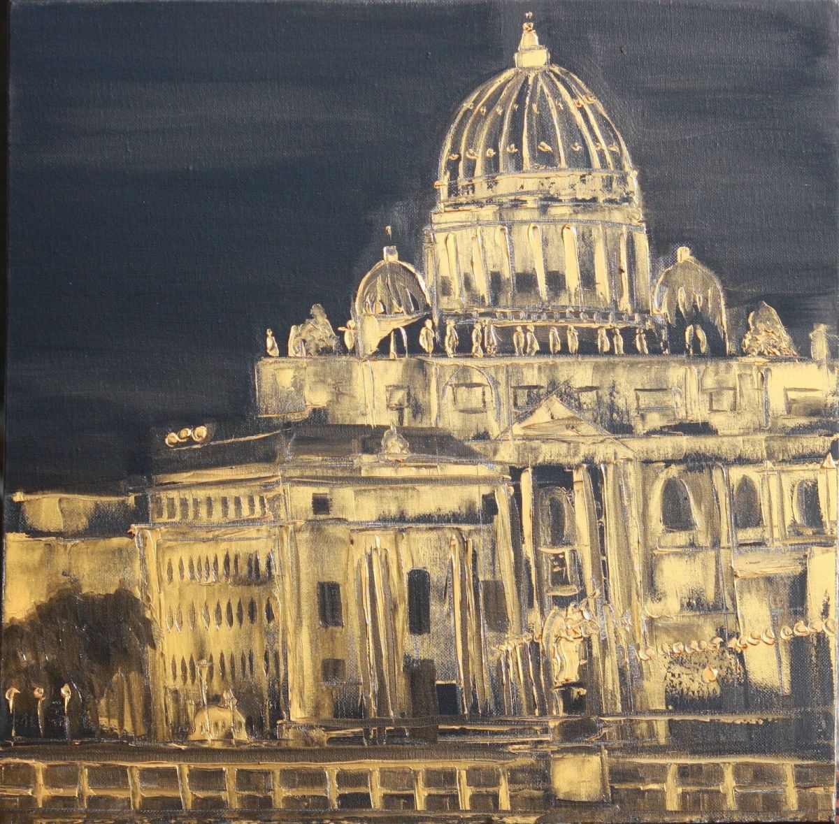 Basilique Saint Peter Vatican City 50 Cm X 50 Cm Oil On Canvas 2019