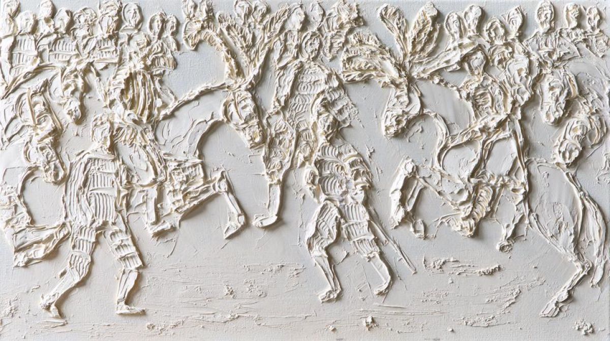 Bourgtheroulde II Huile Sculptee Sur Toile 2015