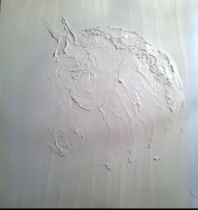 Buste 100 Cm X 100 Cm Huile Sculptee Sur Toile 2013