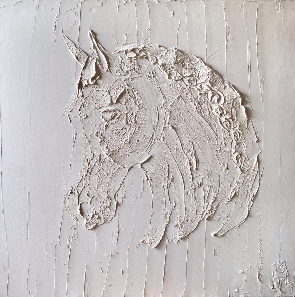 Buste 80 Cm X 80 Cm Huile Sculptee Sur Toile 2013