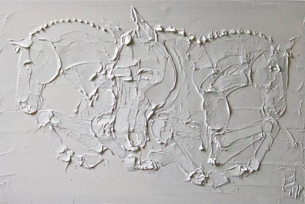 CSO Peinture A L Huile Sculptee Sur Toile 60 Cm X 80 Cm 2013