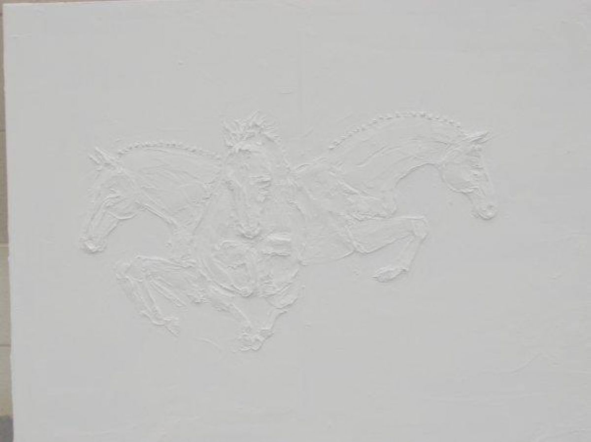 CSO Peinture A L Huile Sculptee Sur Toile 80 Cm X 100 Cm 2013