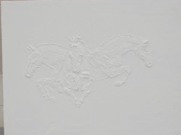 CSO Peinture A L Huile Sculptee Sur Toile 80 Cm X 100 Cm 2013