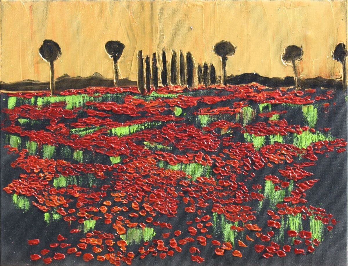 Coquelicots 27 Cm X 35 Cm Oil On Canvas 2020