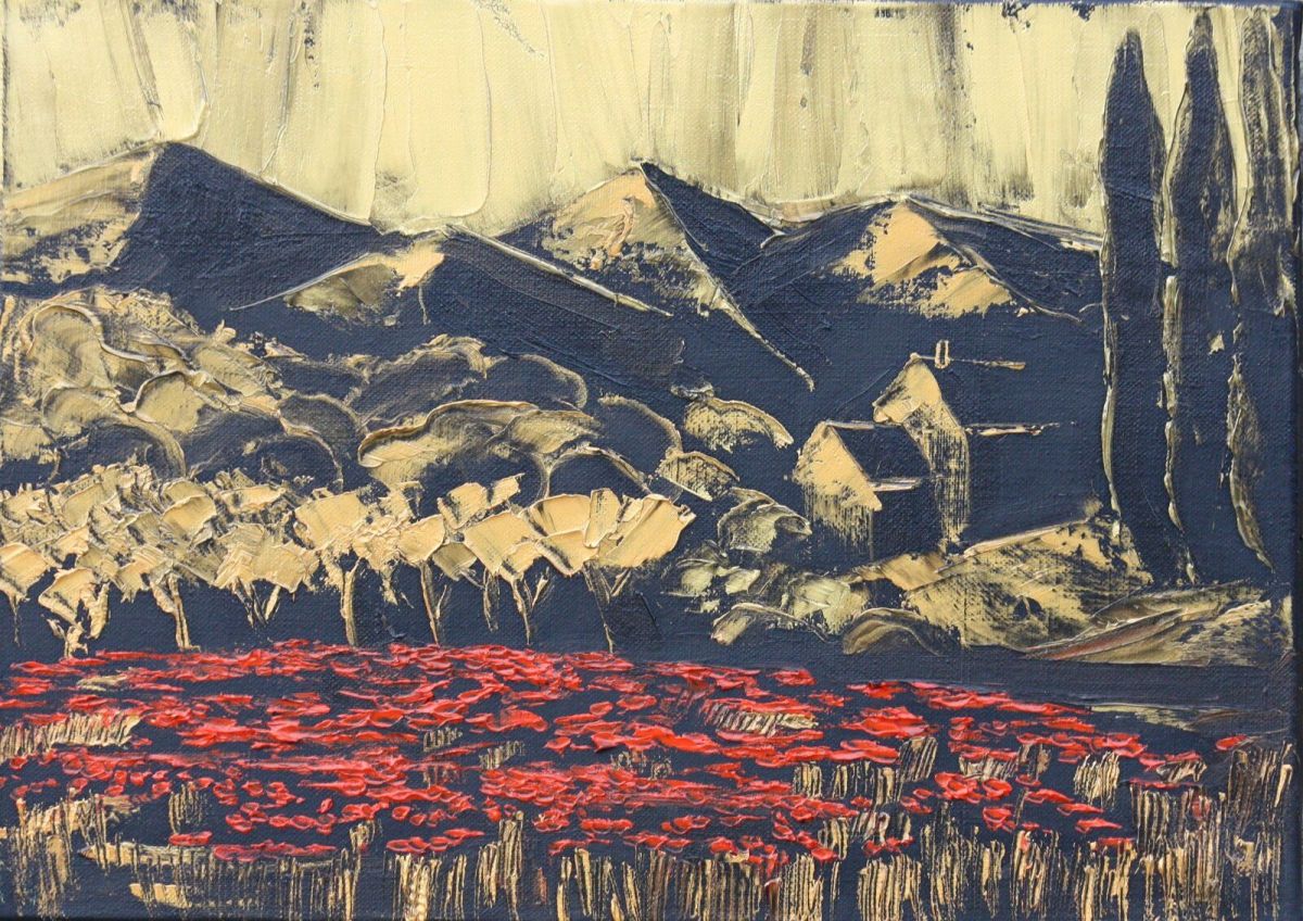 Coquelicots 48 Cm X 33 Cm Oil On Canvas 2019