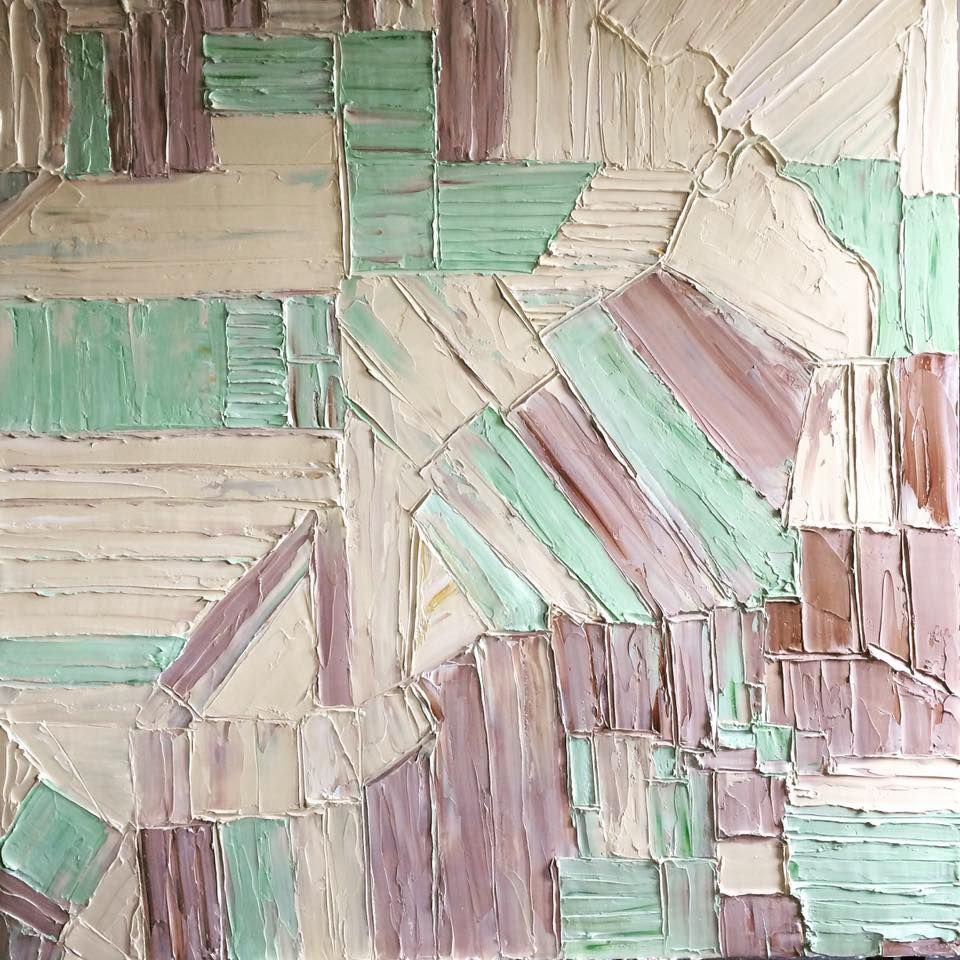 Citizens Of The World 140 Cm X 140 Cm Sculpted Oil Paint On Canvas 2018