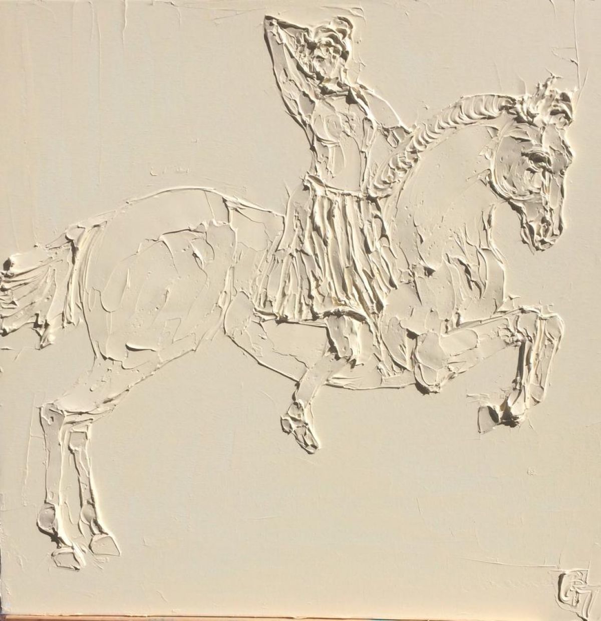 Greek Goddess 60 Cm X 60 Cm Huile Sculptee Sur Toile 2015