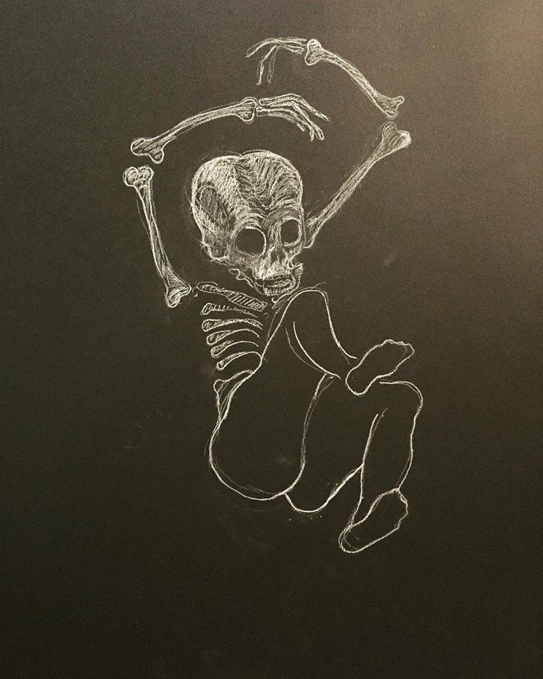 Half And Half Polychrome On Paper Format A 3 2019