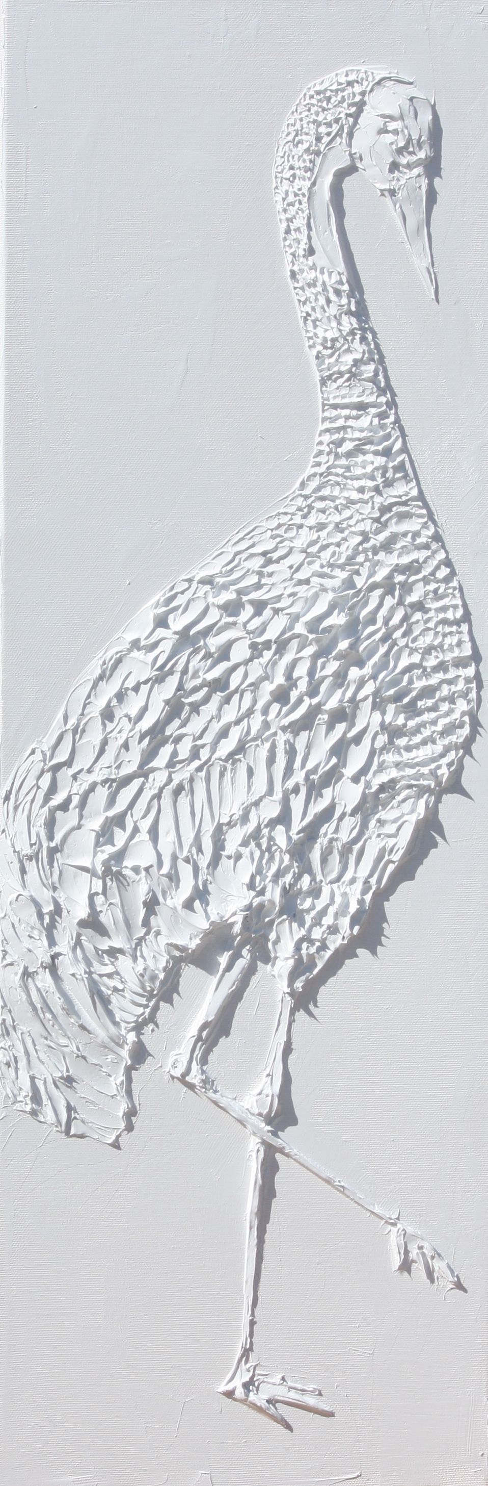 Hers Sculpted Titanium White Oil Paint On Canvas 25 Cm X 75 Cm 2019