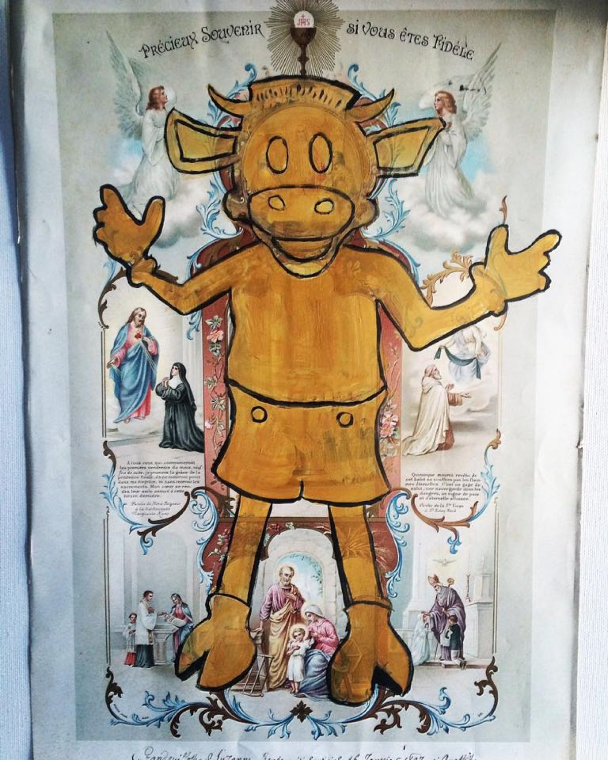 Holy Cow 40 Cmx 32 Cm Oil On Lithograph 2018