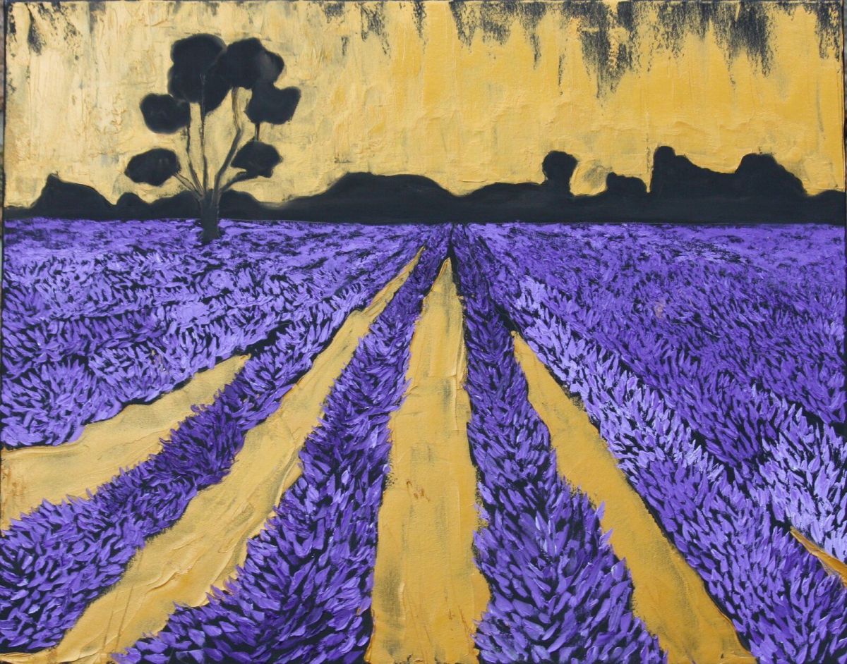 Lavender Fields Forever 92 Cm X 73 Cm Oil On Canvas 2019