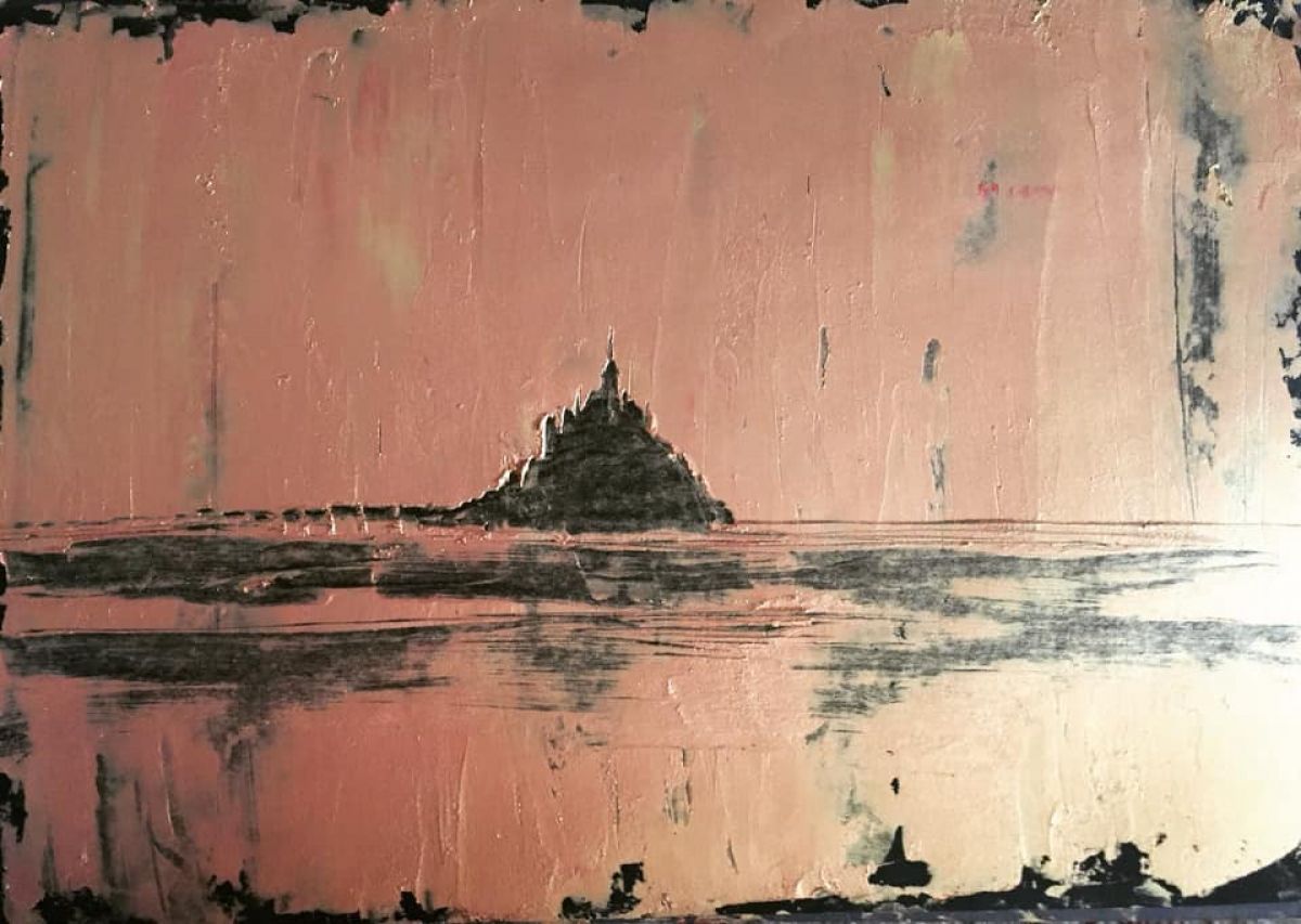 Le Mont St Michel Oil On Paper Format A 3 2019