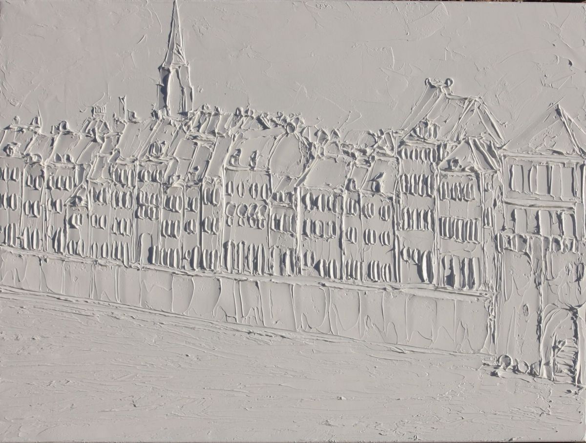 Maastricht 60 Cm X 80 Cm Sculpted Titanium White Oil Paint On Canvas 2018