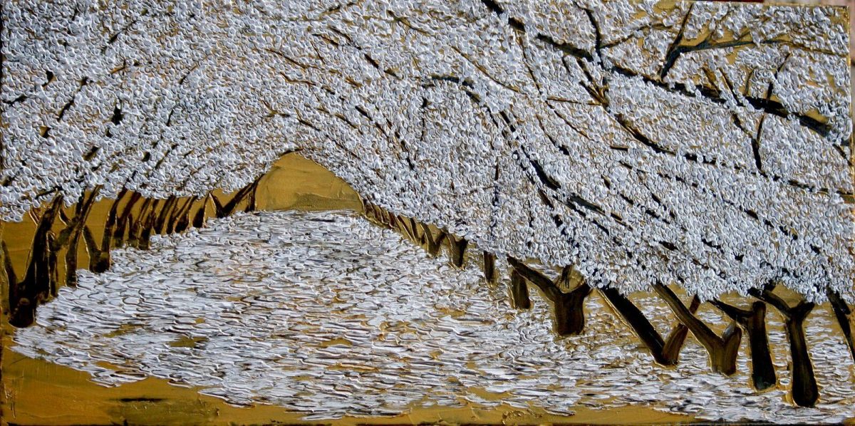 Poiriers 50 Cm X 100 Cm Sculpted Oil Paint On Canvas 2019