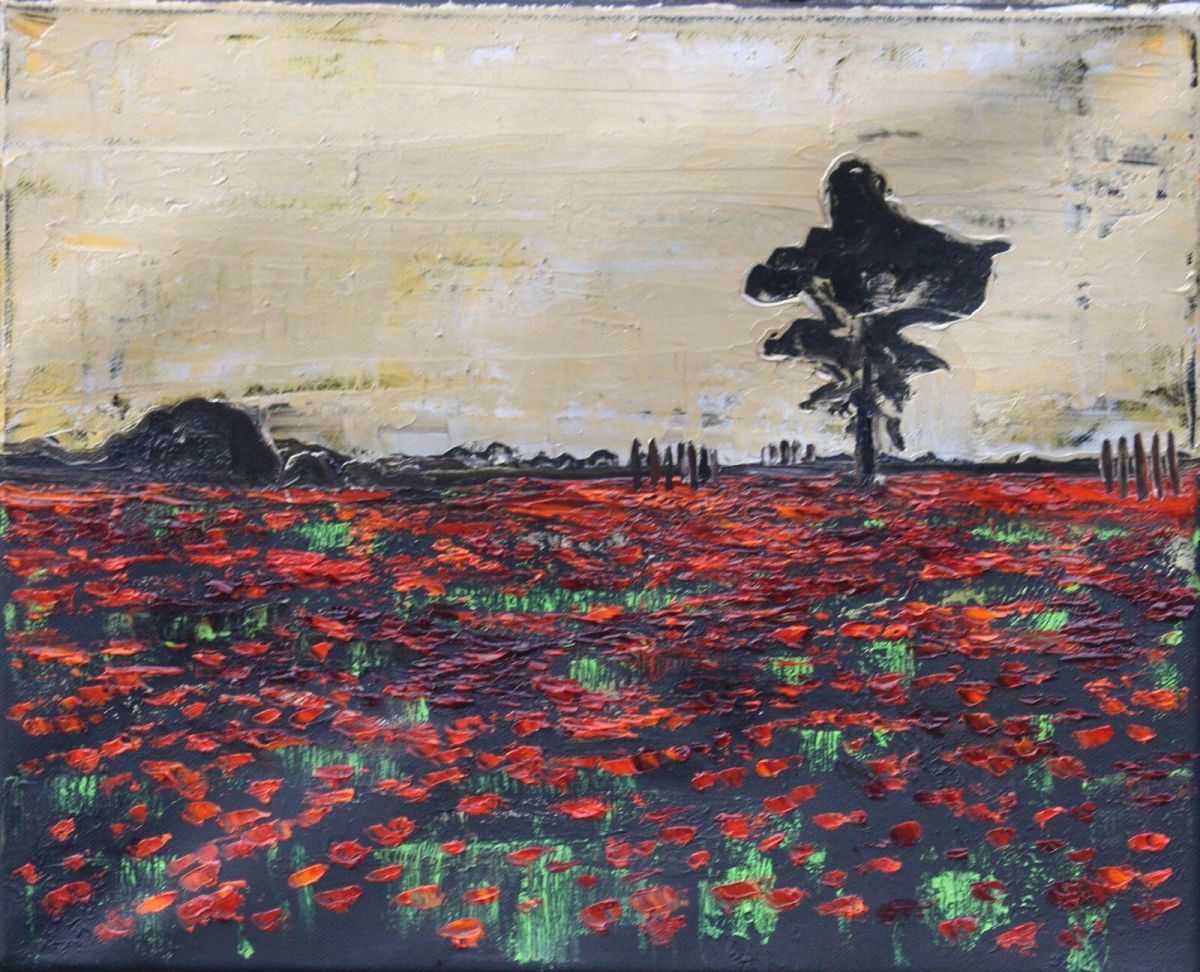 Poppy Fields 41 Cm X 33 Cm Oil On Canvas 2019