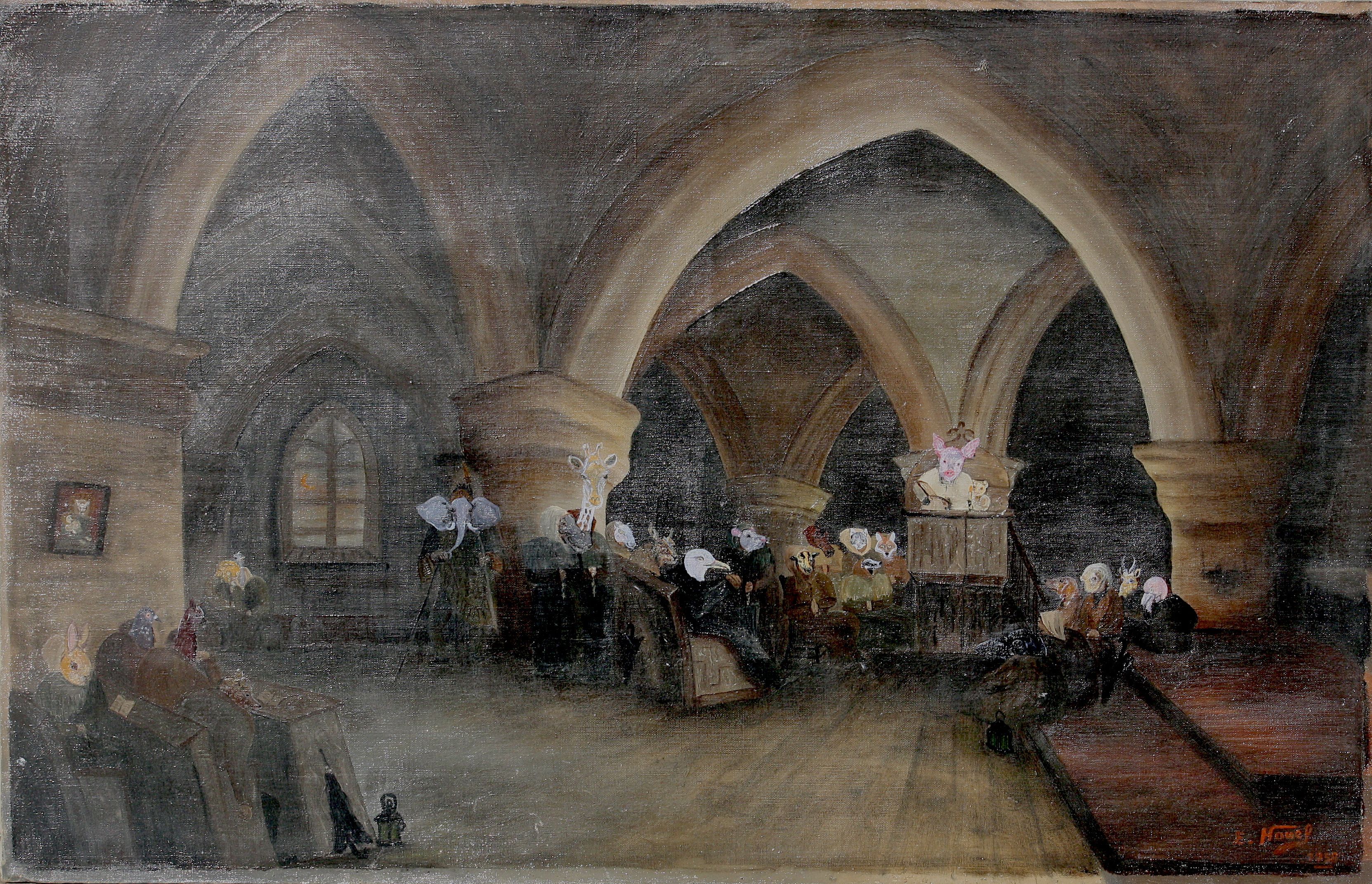 Real Life Animal Farm 94 Cm X 60 Cm Oil On Canvas 2018