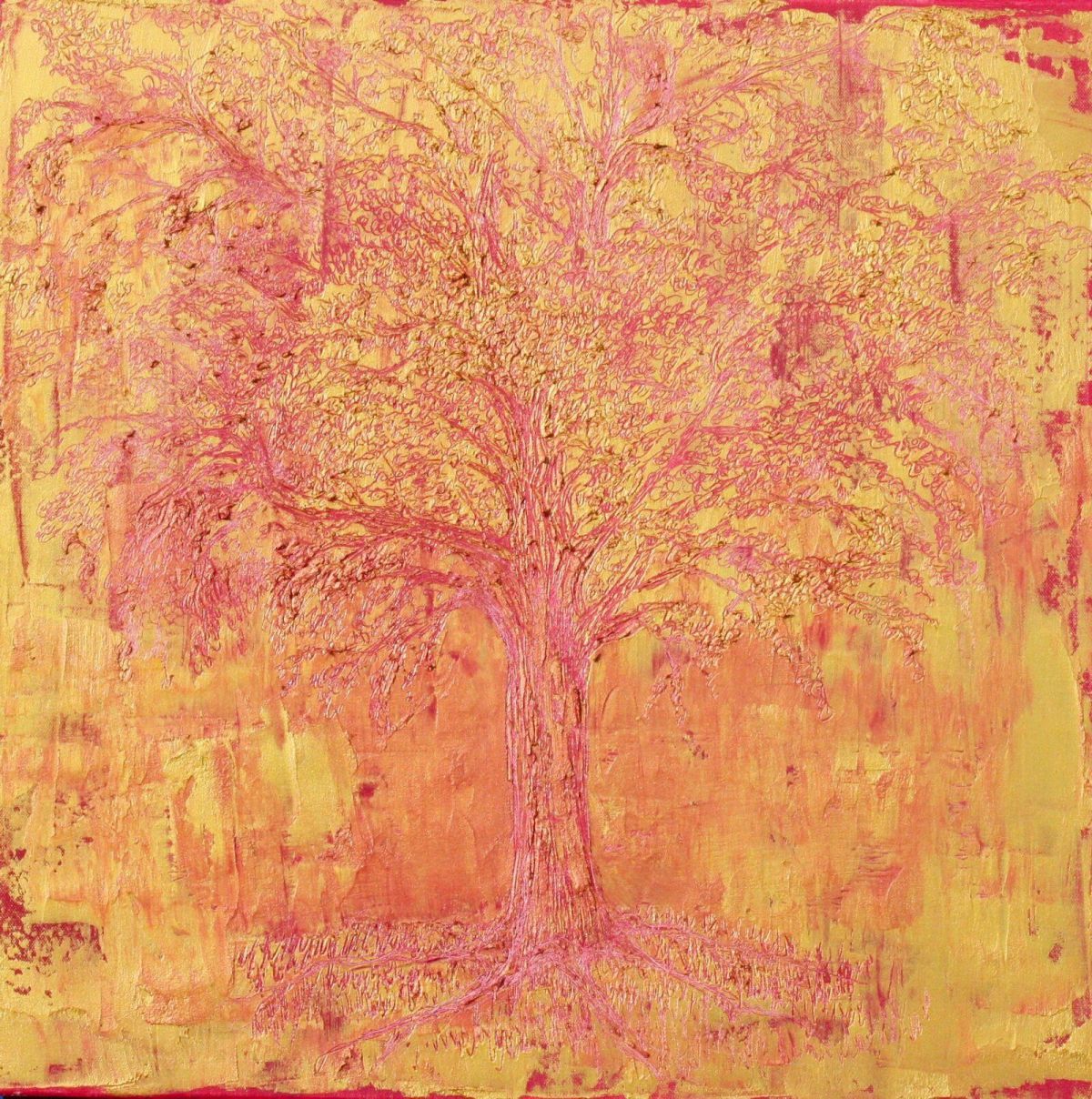 Red O 2 Oil Paint On Canvas 60 Cm X 60 Cm 2019