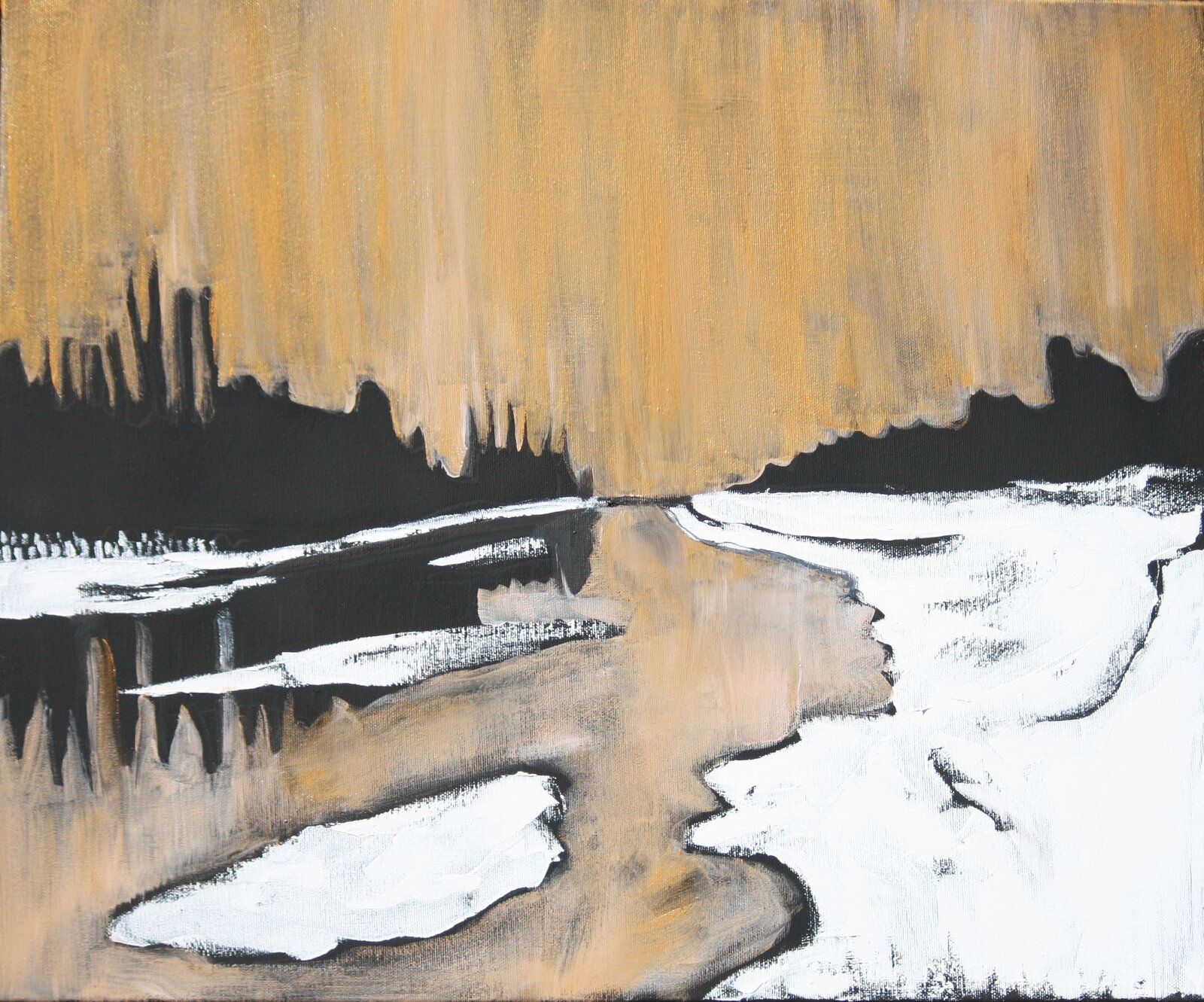 Snow on the Seine 60 Cm X 50 Cm Oil On Canvas 2020