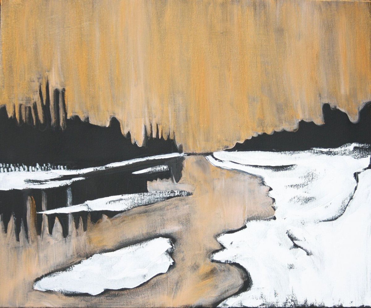 Snow on the Seine 60 Cm X 50 Cm Oil On Canvas 2020