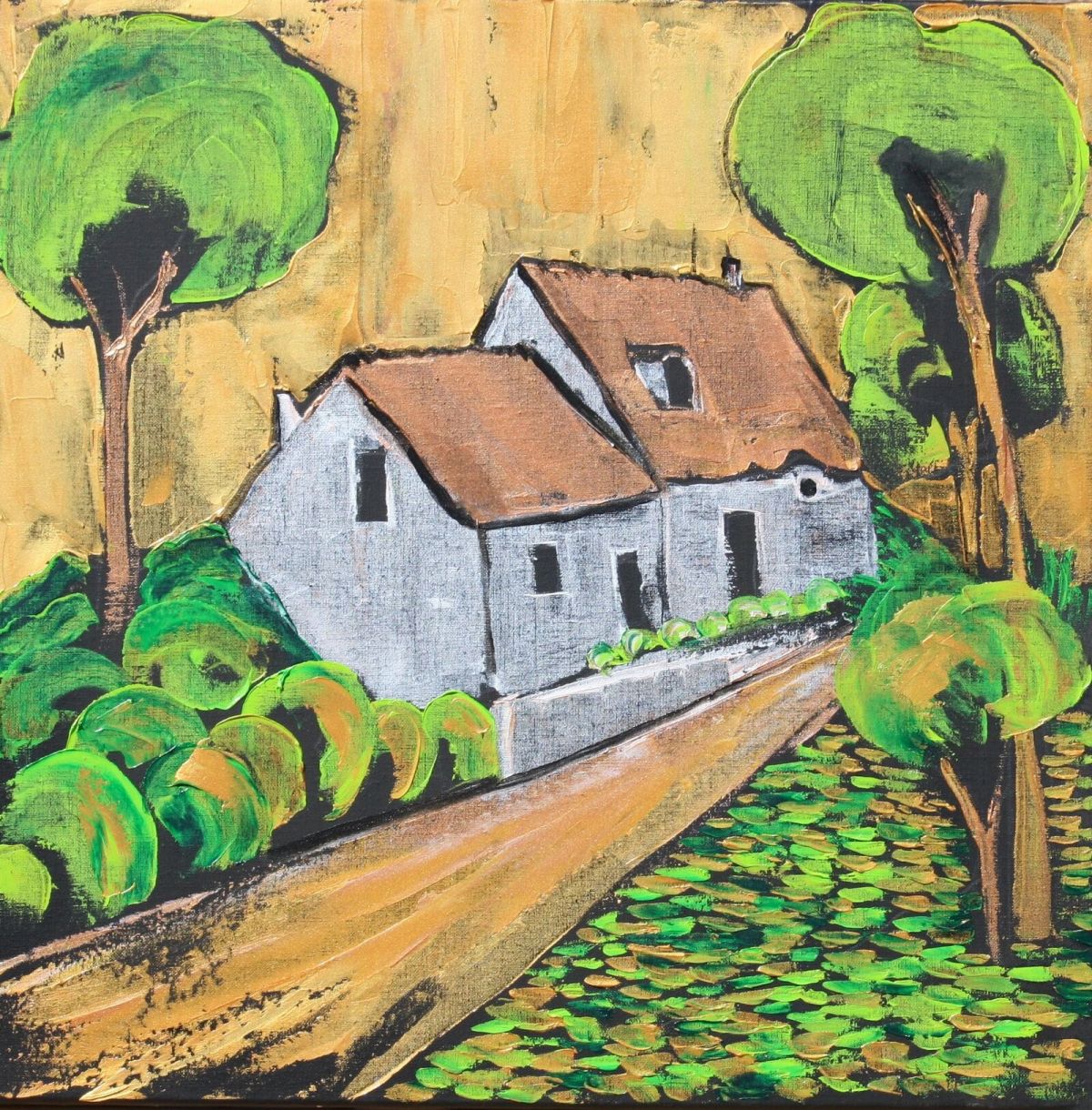 Summer Walks Moulin 50 Cm X 50 Cm Oil On Linen 2020