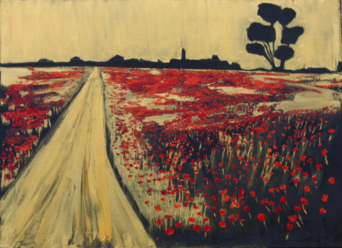 Summer Walks Poppy Fields 100 Cm X 73 Cm Oil On Canvas 2019