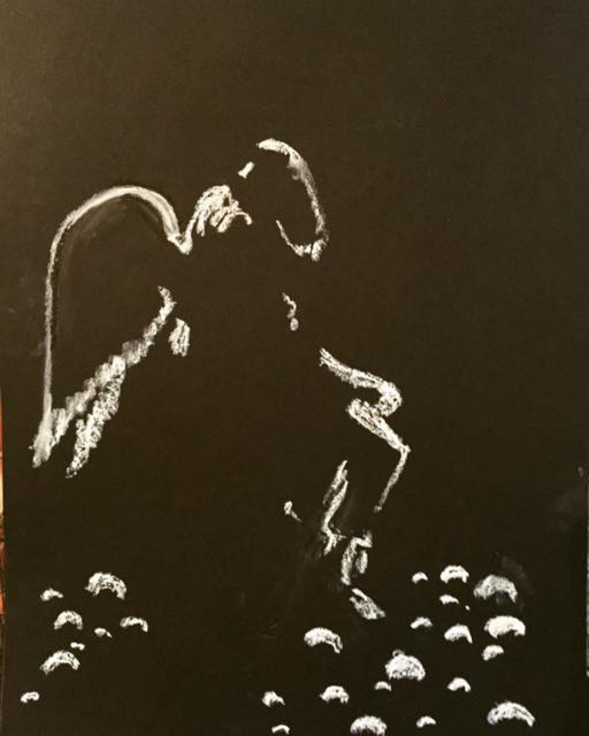 The Artist 30 Cm X 42 Cm Oil Pastel On Paper 2018