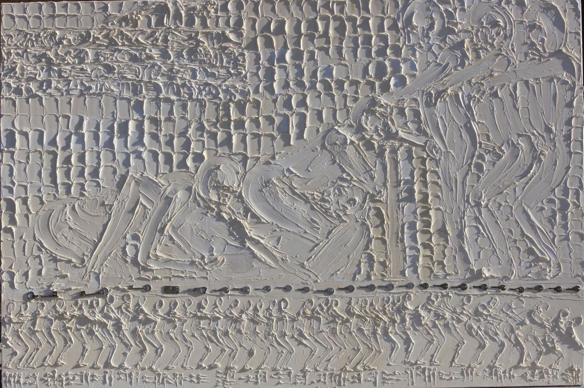 The Metaphor 130 Cm X 195 Cm Sculpted Oil Paint On Canvas With Keys To A Chateau 2017