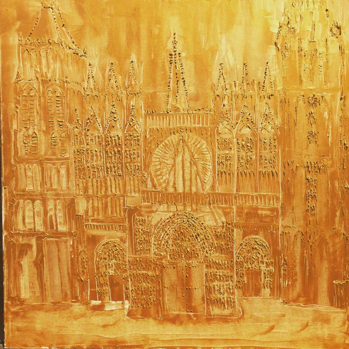 Cathedrale De Rouen 80 Cmx 80 Cm Huile Sur Toile 2018