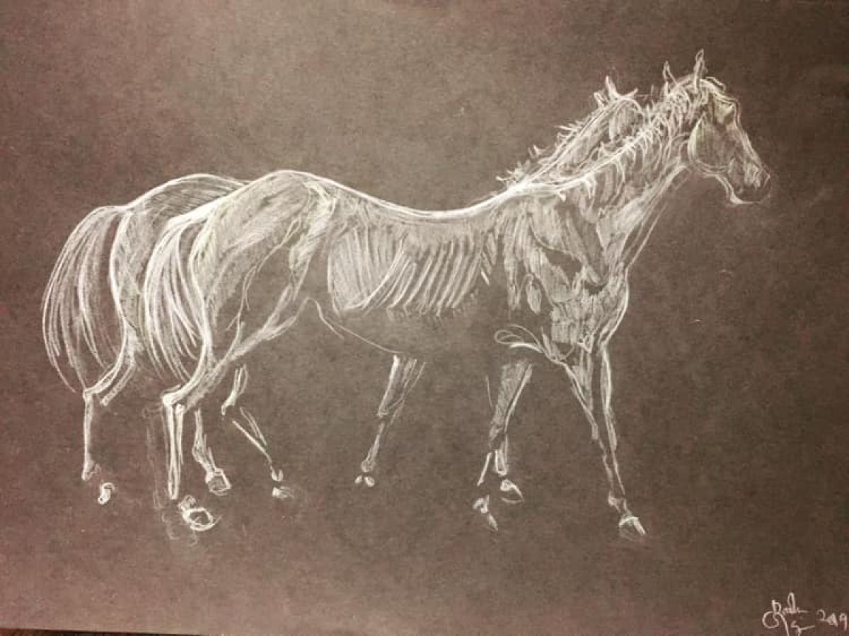 Chevaux De Caleche New York City A 3 Polychrome On Paper 2019