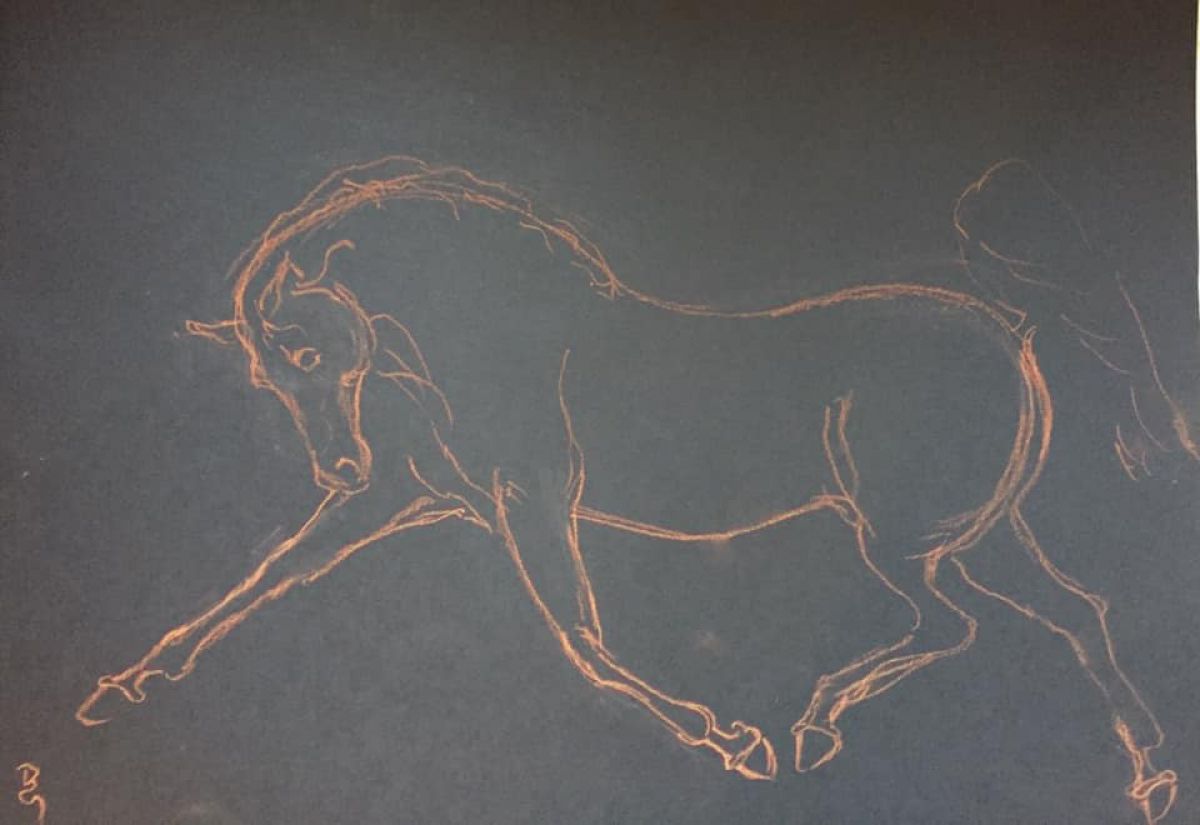 Etude Cheval Format A 3 Sanguine On Paper 2018