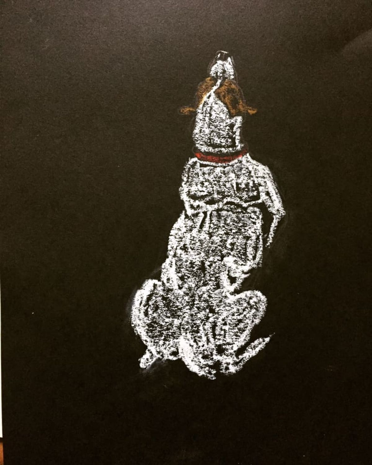 Petit Chien Format A 4 Oil Pastel On Paper 2018